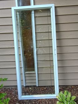 Aluminum storm front door