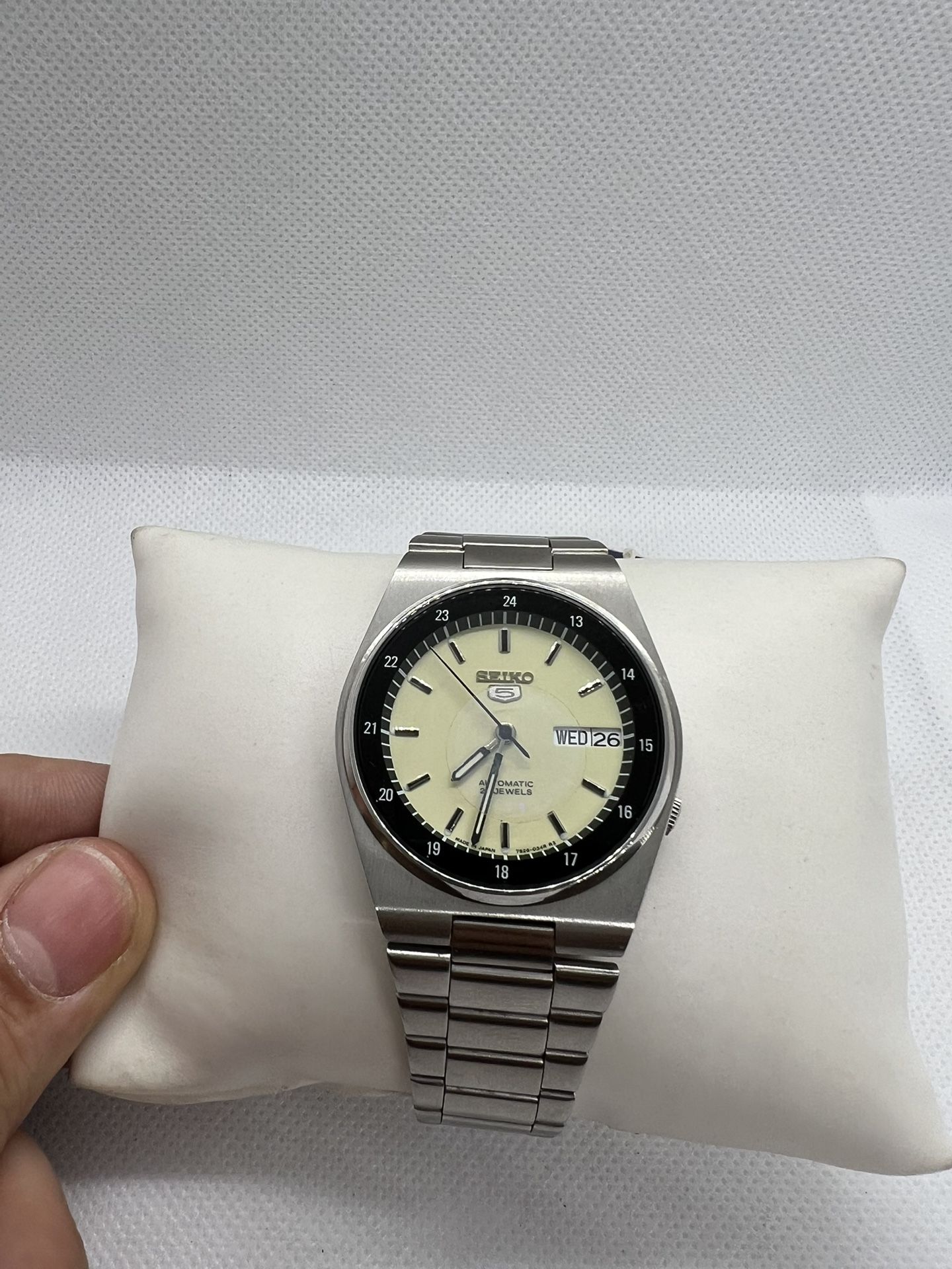 🥎🥎Super Rare Seiko 5 Automatic Railway Men Watch Full Luminous Day/Date🥎🥎