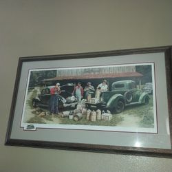 "Junior And The Boys"  19/50 A.P Matted And Framed Print 