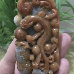 Certified A jade heavy pendant