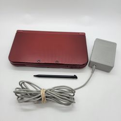 Metallic Red New Nintendo 3DS XL Console and Charger