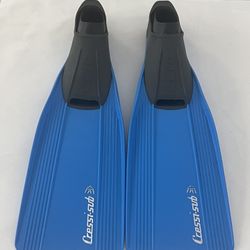 New-Cressi Sub Rondine Clio Diving Fins- Size US 4-5 EU 37-38, Made in Italy, Blue