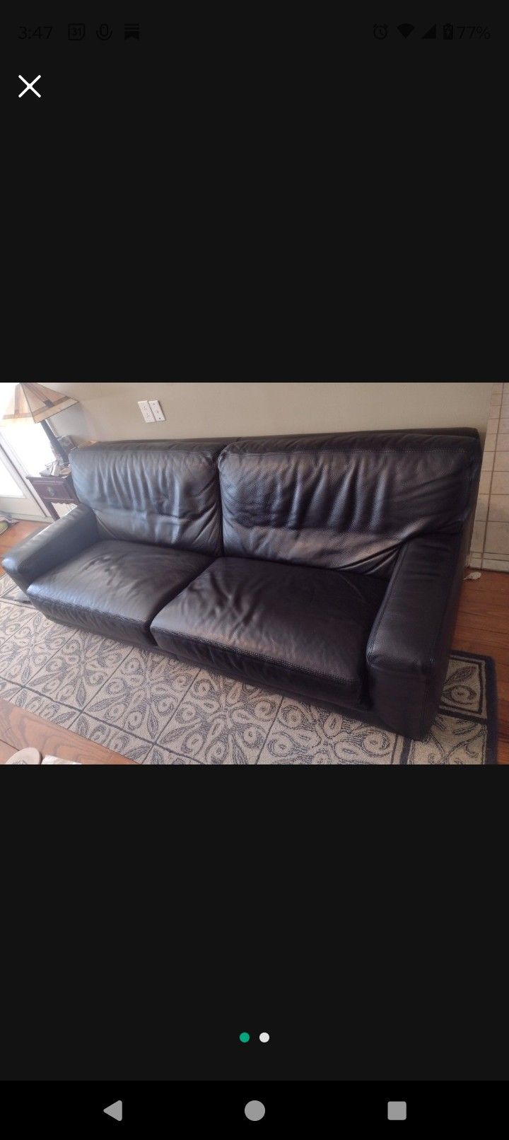 Black Leather Sofa Sleeper Roche Bobois