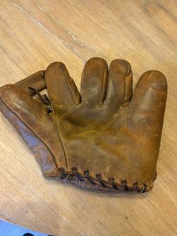 Vintage 1940s Nokona Tony York G12 Baseball Glove RHT Split Finger Pro Model