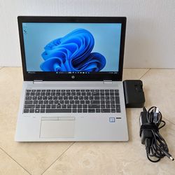 HP Probook 650 G4 Laptop w/Docking Station,15" FHD 1080P,256GB SSD,USB-C,HDMI, Win 11pro-Great Condition -Fast