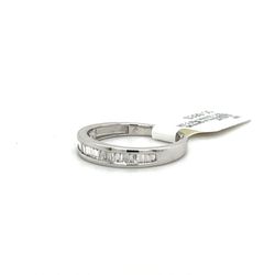 10kt White Gold Diamond Ring With Bagguettes .25ctw Size 7 153814 3