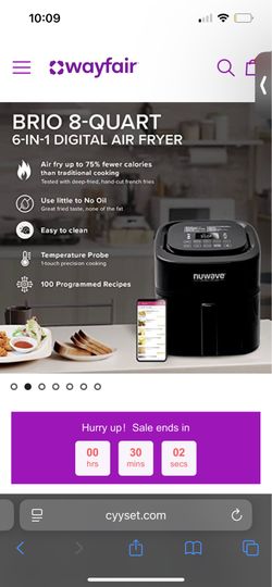 Nuwave Brio 8 Qt Air Fryer