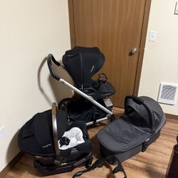 Nuna Stroller And Car seat And Bassinet 