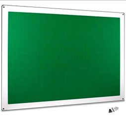 Creative QT Play-Up Building Brick Activity Wall Panel for Toddlers - 34" x 44", Green - Compatible with LEGO Bricks - Busy Board & Sensory Toy - Buil