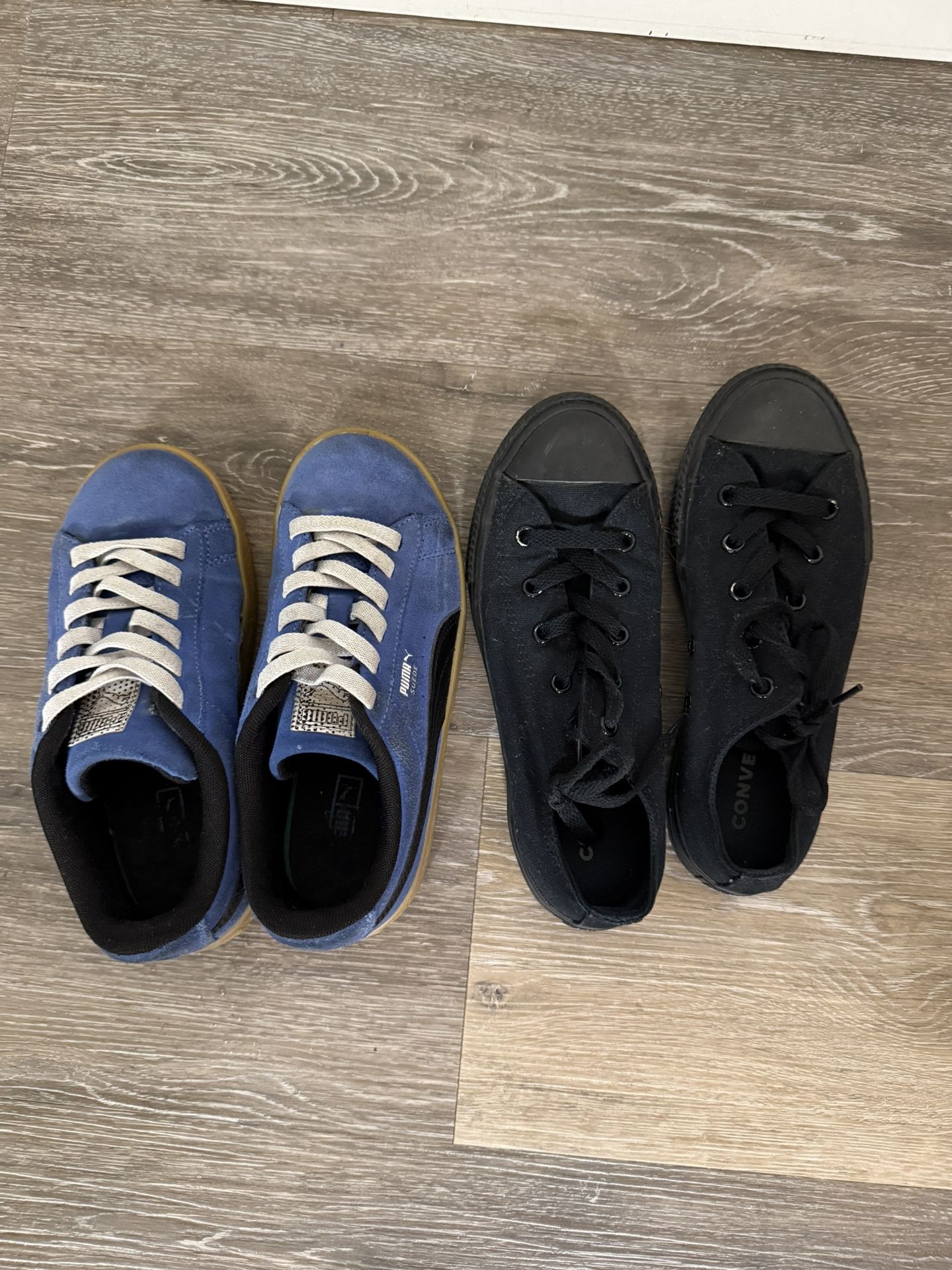 Puma And Low Black Converse