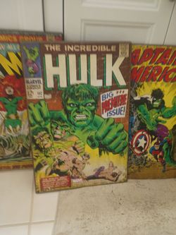 3 marvel comics Wood wall frames
