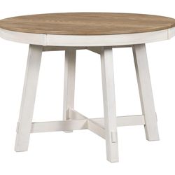 Harper & Bright Designs Farmhouse Round Extendable Dining Table Top Only!!