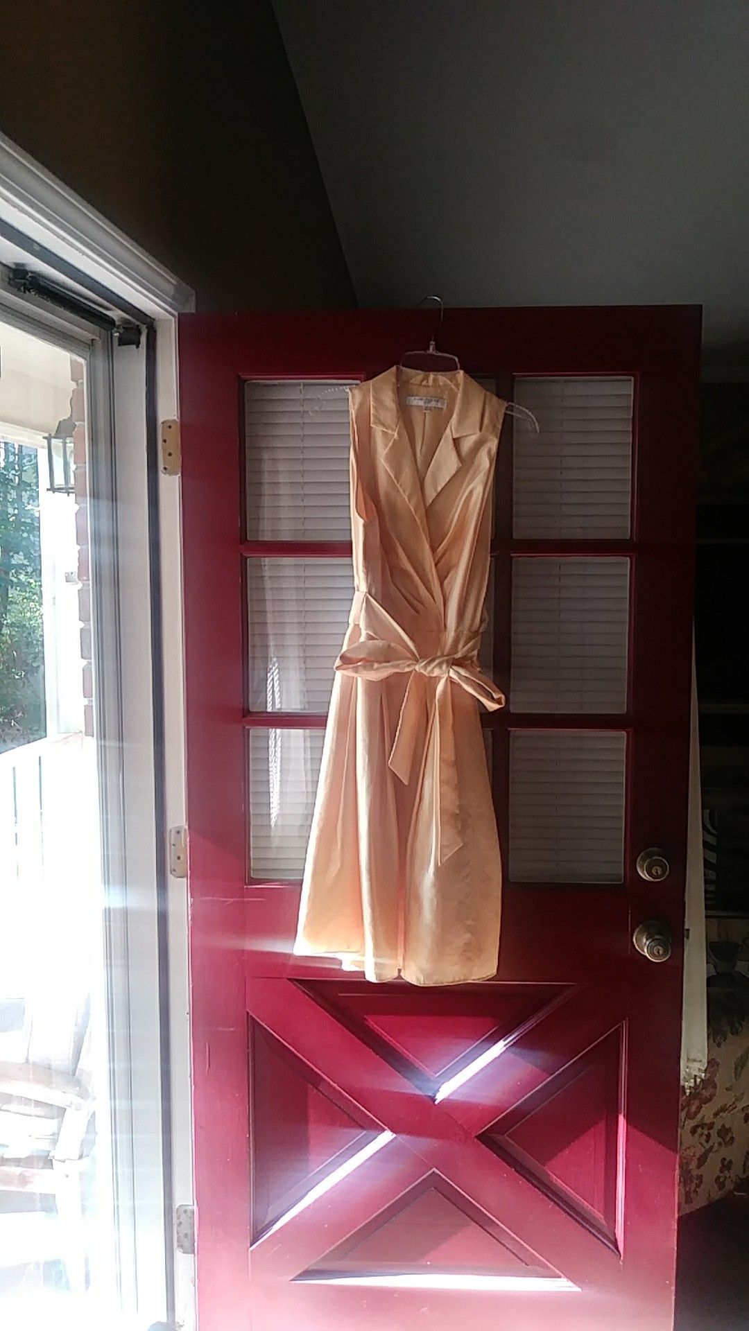 Gold dress size 14 petite made by piconne