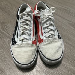Red black white vans