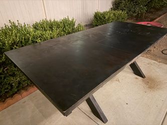 FREE-Large Dark Wood Dining Table with X-Base