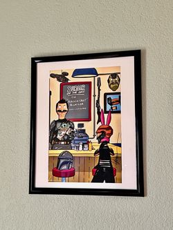 Framed Star Wars Bob's Burgers Mashup Art Print