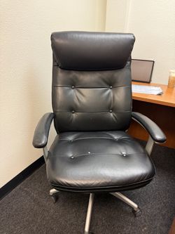 Black Leather High-Back Executive Office Chair