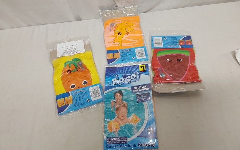 Inflatable swim arm bands
