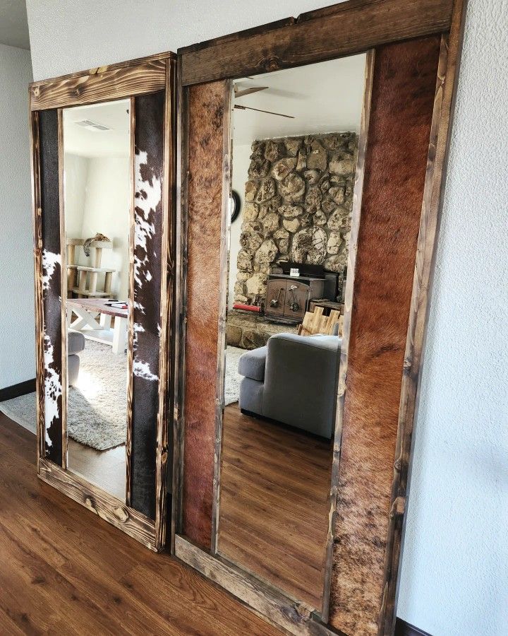 Full length Cowhide Mirror