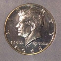 1968 PR69 Kennedy Half Dollar 
