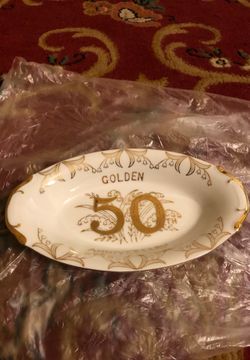 50th golden anniversary serving bowl