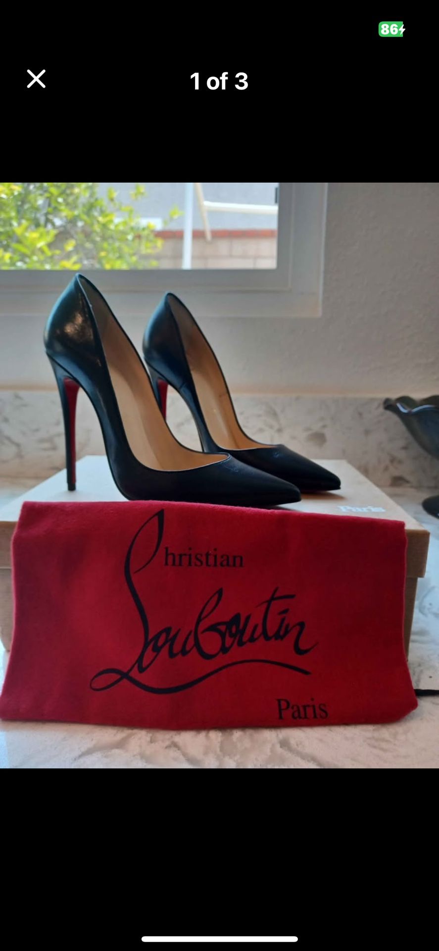 Christian Louboutin So Kate Black Nappa Leather