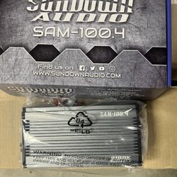 Car Audio- Sundown Audio SAM 100.4 Waterproof Bluetooth Amplifier 