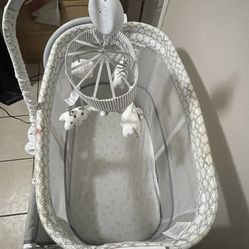 Baby Items- Bassinet, Baby Boy Clothes Size Newborn To 24 Months And A Infant Car Seat 