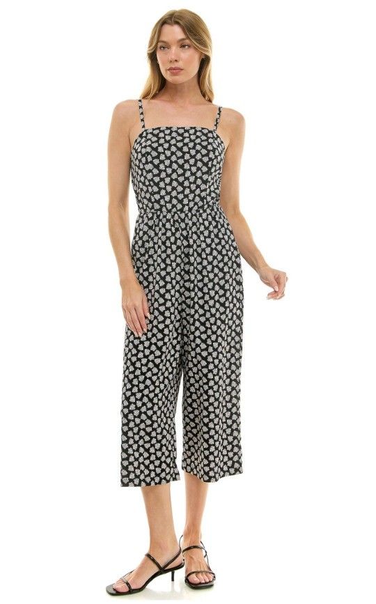 Womens Black/White Jumpsuit By As U Wish - Size L - Brand New!