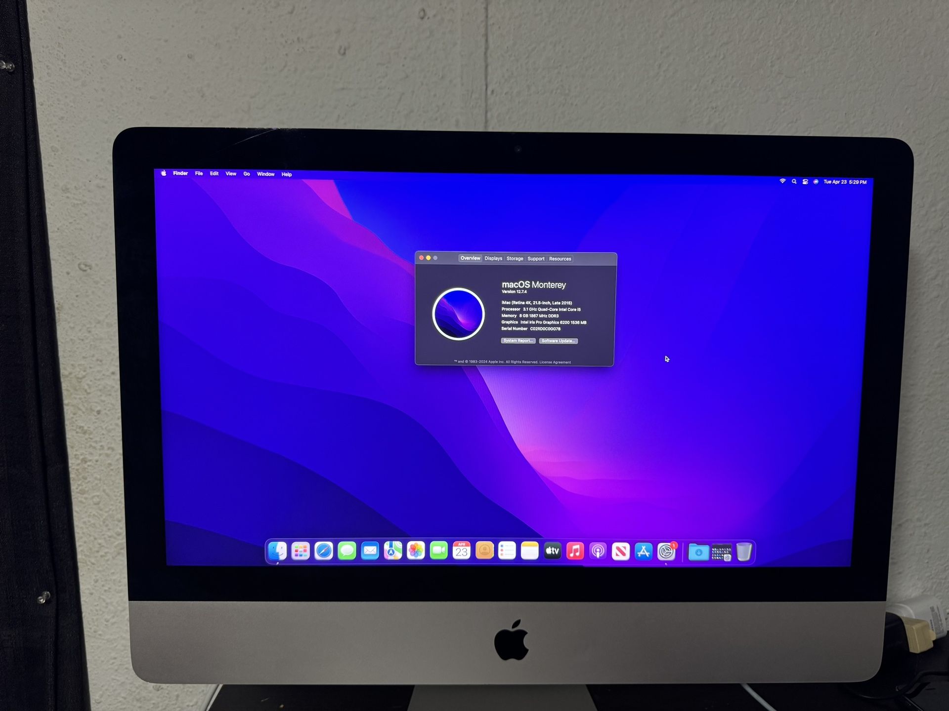 i mac 21.5 inch 4k late 2015 3.1ghz i5 1tb