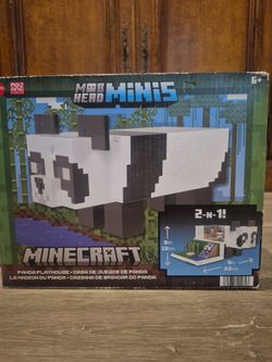 Mob head minis, Minecraft panda playhouse