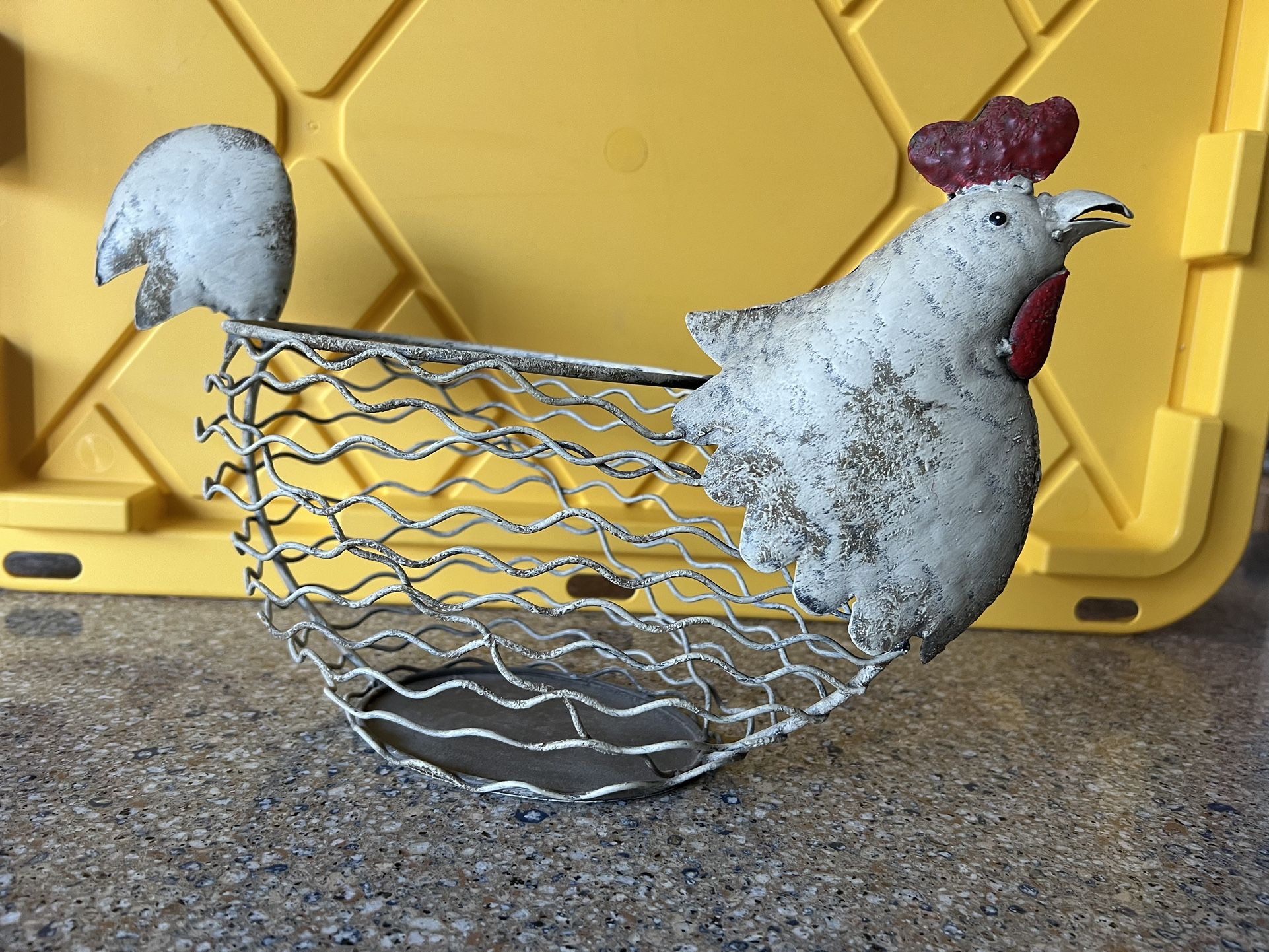 Rustic Metal Chicken Basket