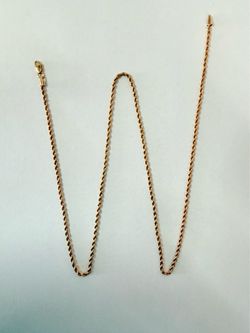 22” 10K Gold Hollow Rope Chain