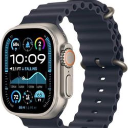 Apple Watch Ultra 2 (49mm) Titanium – Blue Ocean Band – Excellent ⌚
