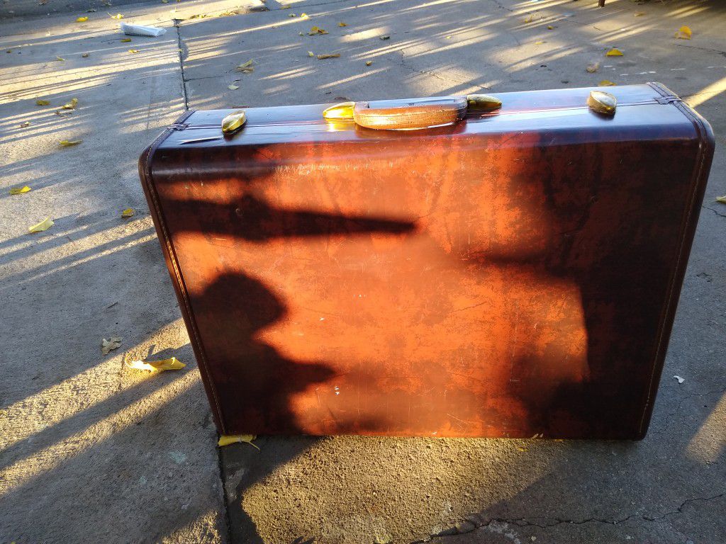 Vintage Samsonite Hardshell Brown Suitcase Luggage