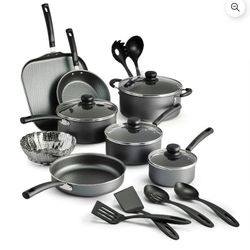 Tramontina Primaware 18 Piece Non-stick Cookware Set, Steel Gray