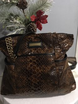 TAHARI  BROWN HANDBAG 