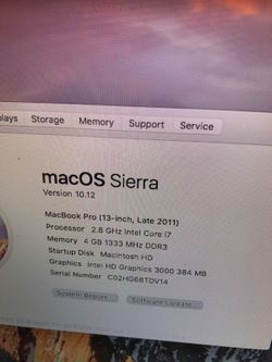 MacBook Pro 13in late 2011