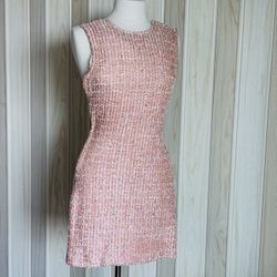 ST.JOHN PINK SEQUIN MINI DRESS SIZE 2
