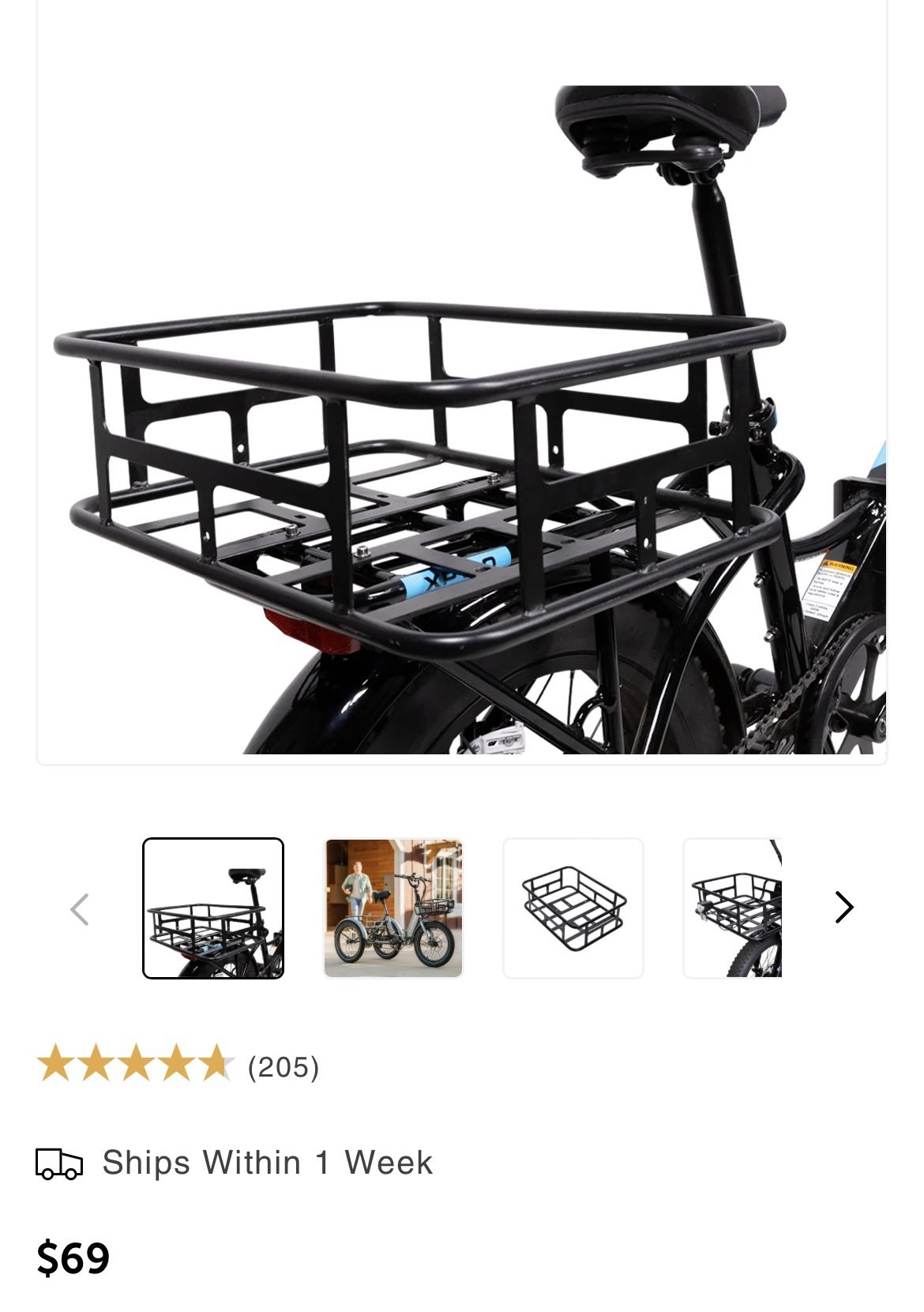 Lectric E-bike Rear Large Basket