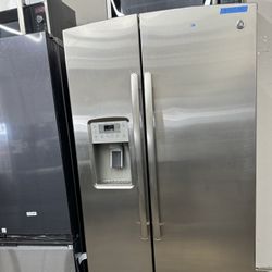 GE 36in Side By Side Refrigerator 4 Months Warranty We Are In The Blue Building🟦