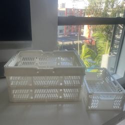 Urban Outfitter Crater Foldable  Storage Boxes 3 Large 2 Small