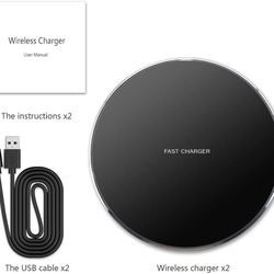 Wireless Charger 10W Qi Compatible with All Qi-Enabled Phones