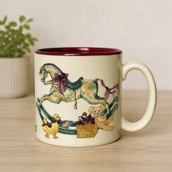 Ceramic mug, Potpourri Press Marvelous Mugs, Rocking Horse and Dolls design