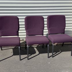 Purple Soft Cushioned Chairs 