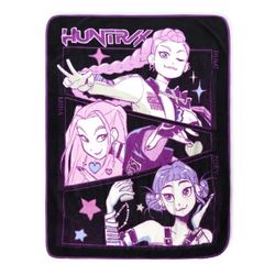 KPOP Demon Hunters Huntrix Pop Stars Kids Throw Blanket Twin/Full Size 46"x 60"
