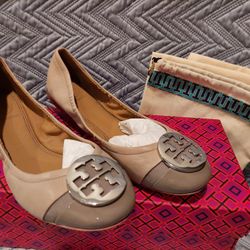 Tory Burch Claire Cap-Toe Ballet.