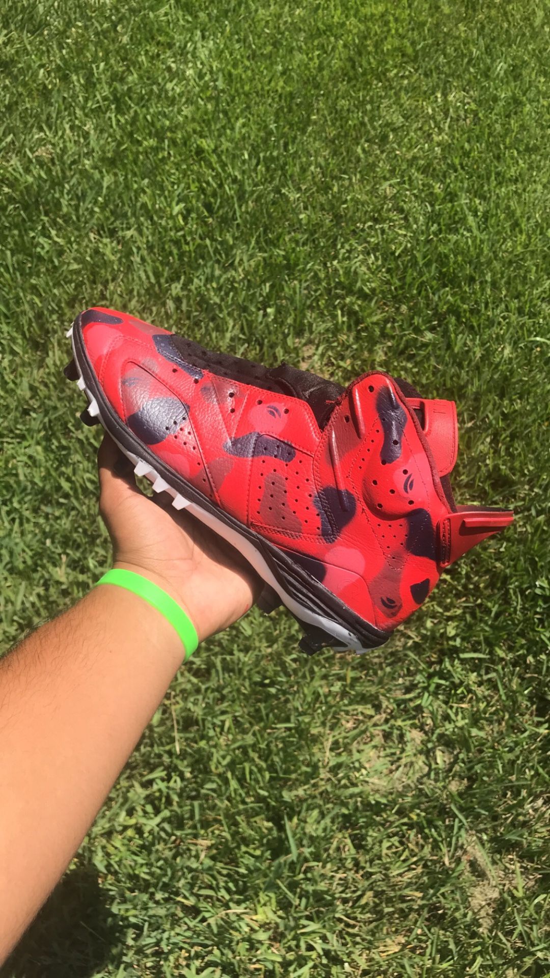 Air Jordan 6 football cleats custom “Bape” @kidsaucecustoms