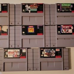 8 Original Vintage Super Nintendo Games