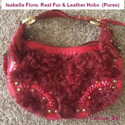 Isabella Fiore Real Fur Handbag